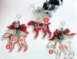 Personalized Weimaraner and GSP ornaments